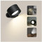 LED Lampada da Parete Interno Bianco/caldo Modalità di luminosità Controllo tattile Applique da Parete Grande Batteria Ricaricabile Faretti da parete Ruota a 360° LED Moderno per Comodino,Soggiorno