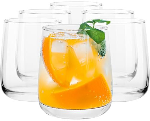 TREND FOR HOME Vasos de Agua Set Vaso Soft Drink | 300 ml | Juego de 6 Vasos | Tumbler para Cocteles Juego de Beber Vasos Soft Drink Transparente | Apto para Lavavajillas | Colección Emma