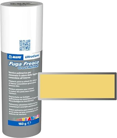 Mapei Ultracare FUGA FRESCA 150 JAUNE peinture polymère pour renouveler la couleur des joints de ciment Flacon 160 gr.