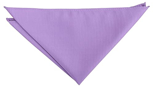 DQT Mens Plain Twill Pocket Square - Wedding, Business & Formal Suit Handkerchief - Lilac