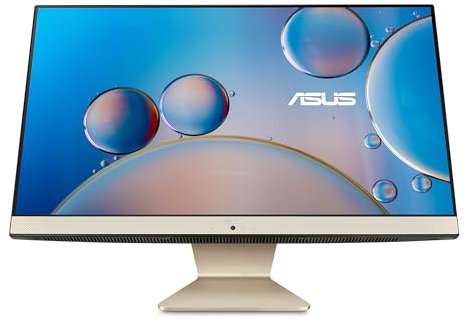 ASUS AiO M3400 All-in-One Desktop PC, 23.8-inch Full HD Anti-Glare Display, AMD Ryzen 5 5625U Processor, 8GB DDR4 RAM, 512GB NVMe PCIe, Windows 11 Home, Kensington Lock, M3400WYA-DH503