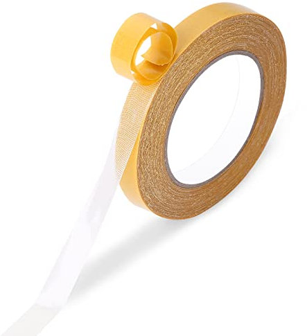 20M Cinta de Doble Cara Cinta de Doble Cara Resistente Cinta de Doble Cara de Malla Transparente Cinta de Doble Cara Estrecha Que no Deja Marcas para Alfombras de Pared y Decoración del Hogar (1,5 cm)