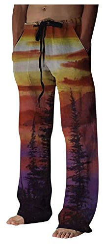 KONG JIMFAN Trainingsanzug+Herren Matsch Buddel Overall Orangene Heat Gelbe Hose Sportartikel Männer Business Hosen Bauchtanz Oberteil Herren Homewear