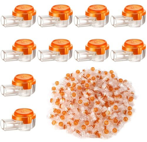 180PCS Telefonkabel Verbinder Kabel Klemmen Verbinder K1 Kabel Verbinder UY-Schnittstelle Klemme K1 Anschluss UY Stecker Kabelverbinder, Schwachstromverbinder, Netzwerkkabel (Orange + Weiß)