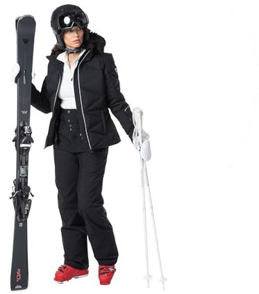 Rossignol Damen Relax, wasserdicht, atmungsaktiv, isoliert, entspannte Passform, Winter, Schnee, Skihose, Schwarz, Größe L