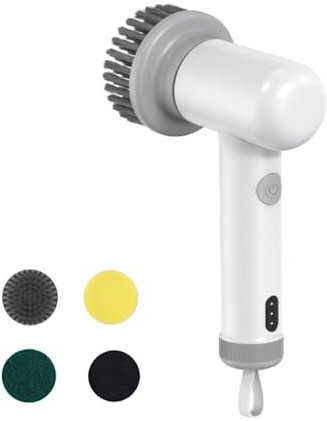 Allayu Cepillo de Limpieza eléctrico inalámbrico, Durabilidad y Cepillo Combinado para lavavajillas de PE, Amplia aplicación, Alto Rendimiento