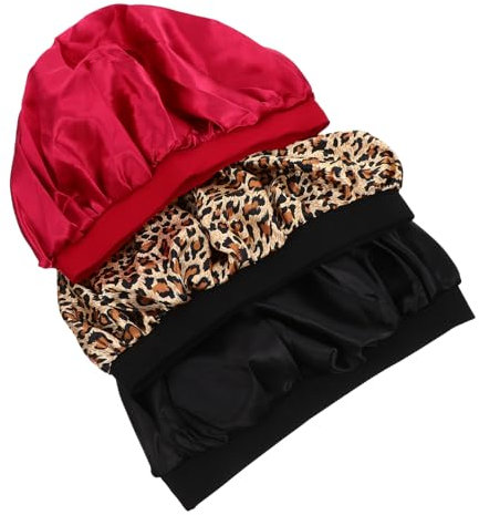 FRCOLOR 6stücke Teiliges Satin Schlafhaube Für Elastisches Design Für Chemotherapie Und Leopard