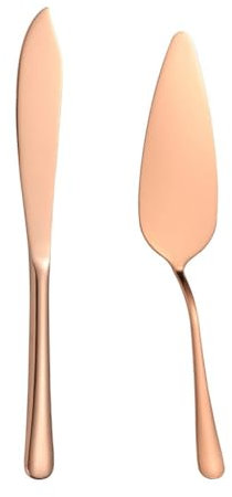 Rtauhife 2 PCS Kuchenschneideset für Hochzeit, Kuchenmesser und Servierset, Klassisches Design Torten- und Kuchenservier-Set Aus Rostfreiem Edelstahl, Spülmaschinenfest.