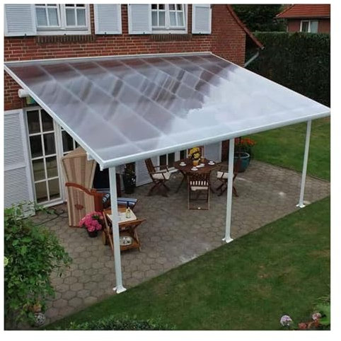 ZLRBN Kunststoffplatte, Transparente wasserdichte Pergola-Dachüberdachung, Polycarbonatplatten, Gewächshaus-PC-Ausdauerplatine, Leicht zu Schneiden (1.22x15m/4.0x49.2ft)