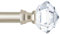 Curtain Pole 80 to 148 cm, HOTOZON Gold Curtain Poles for Eyelet Curtains, 19mm Acrylic Diamond Decorative Curtain Rod Extendable for Bedroom, Living Room