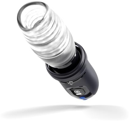 Bed Geek Masturbador Masculino Giratorio - Recargable por USB, 5 Modos de Empuje y 9 Modos de Vibración, Manga Texturizada Realista, Dispositivo de Placer Manos Libres