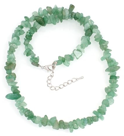 Handgemachte Damen Mädchen Perlen Edelstein Chips Choker Halskette - Natürliche Heilsteine Kristall Schmuck für Frauen Mädchen