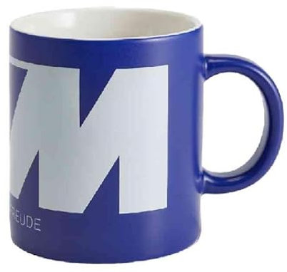 BMW Taza de café de 300 ml, tamaño mediano, porcelana, color azul y blanco