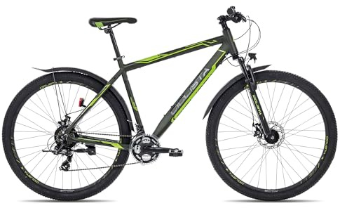 Ciclista Adventure 29 Disc | All-Terrain-Bike | 21-Gang Schaltung | Scheibenbremsen | LED-Lichtanlage | Nabendynamo, Farbe:bizzgreen-matt Black Apple, Rahmengröße:56 cm, Laufradgröße:29 Zoll