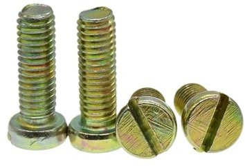 M2 M2.5 M3 M4 M5 M6 Carbon Steel Slotted Cap Head Slot Column Round Cheese Head Screw(M4-10mm(10pcs))