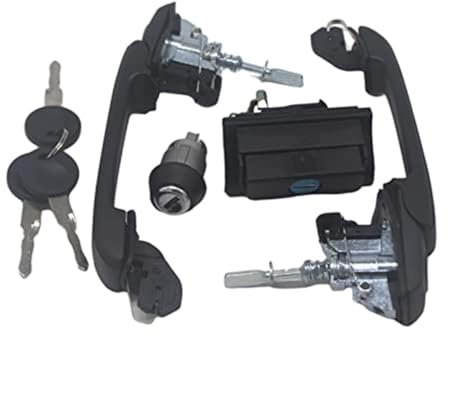 Jodriva for VW, for Golf, 3 III 1991–1997 KOMPLETTES Schloss-KIT-Set TÜRGRIFFE ZÜNDSCHALTER HECKKLAPPE Schloss SCHLÜSSEL DH012 1H0898081 1H0898081S Auto-Zündschlossschloss