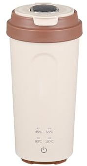 Mini bouilloire électrique de voyage, chauffe-eau rechargeable USB de 500 ml avec 4 réglages de température, bouteille isotherme pour lait maternisé, thé, café A,A