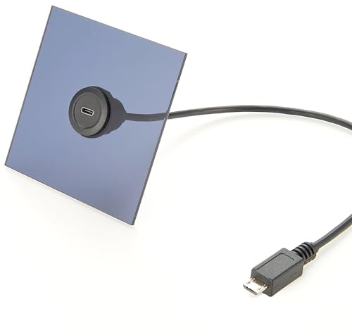 Plinkwirekb USB 3.1 Type-C Female to Micro USB Type-B Male Panel Mount Cable USB C Male to Female Flush Mount Panel Mount Extension AUX Cable PCM-0267