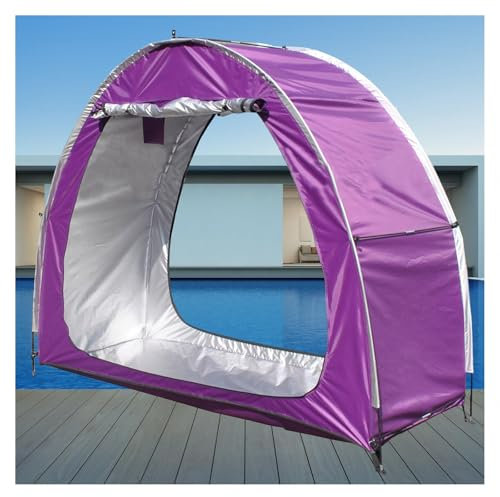 2 PCS Box Biciclette Può Essere Giuntato Box Biciclette Da Esterno Per 2/3/4/5 Biciclette Capanno Attrezzi Da Giardino Casetta Da Giardino,Purple