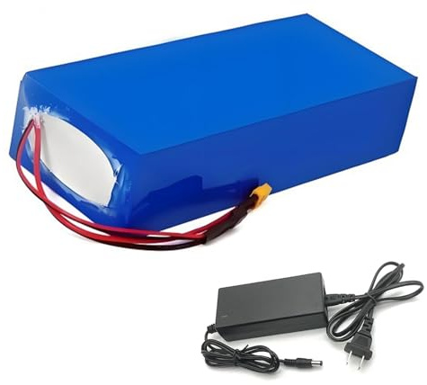 GNIUBBDB 72V 30Ah E-Bike Batería de Iones de Litio con Cargador de 84V 3A 20S8P Bicicleta Eléctrica Scooter Batería incorporada BMS para 250W 500W 750W 1000W Motores T Plug