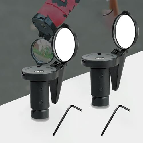 SLQM 2 PCS Retrovisor Bicicleta, accesorios para bicicleta, Plegable 360 Grados Giratorio, de bicicleta de carreras y montaña, Espejo convexo para diámetros de tubo de 18-22 mm