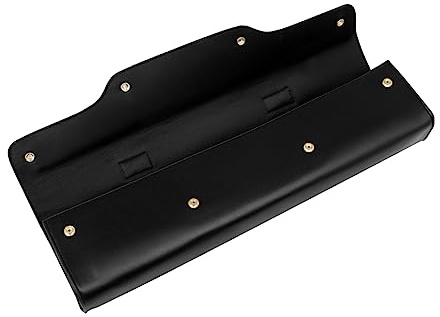 Milisten Tragbare Flöten Tasche mit Lederbox und Dickem Futter Wasserabweisend Robust Leicht zu Reinigen Design für Querflöte Schwarz Schützend und Schnell Zugänglich