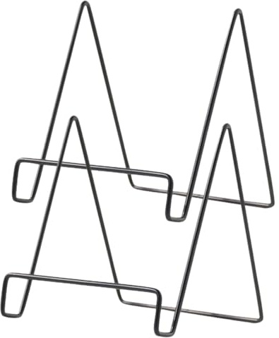 SAFIGLE 2 Pezzi Supporti Espositivi in Metallo per Quadri e Piatti Cavalletto Decorativo Anti-Scivolo con Bordi Arrotondati per Foto Cornici Opere d Arte e Oggetti da Tavolo per Casa