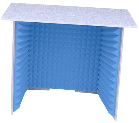 ＡＷＨＡＯ Tragbare Schalldichte Kabinen Isolationsabdeckung, Schaumstoffplatten, Studio Tonaufnahme, Stabile, Selbstgebaute, Die Stimmen Absorbiert, Grau Blau