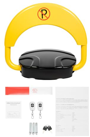 Parkplatzsperre, Parkplatzsperre mit Fernbedienung Parkplatzsperre Elektrisch mit Alarm-Funktion Parkpfosten Elektrisch, Schutzart IP67 Antikollision 180°-Schwenkarm