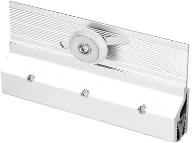 Jugutyeg M 6053 Rahmenlose Duschtür Oberhalterung mit Rollen, 3/4 Rundrad, Beschläge Aus Aluminium, Kugellager, 1 StÜck