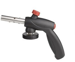 Vogue Pro Clip-On Torch Head with Handle and Automatic Ignition, Black, Blowtorch for Cooking, Crème Brulee Blowtorch Head, Compatible with Butane Canister K980 (Sold Separately), L792