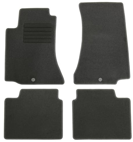 AD Tuning Textil Fußmatten für Opel Omega B (04/1994-06/2003) | 4-teilig, 100 % passgenau, Textil, Schwarz, Randkettelung, mit Befestigungen (Löcher) vorne