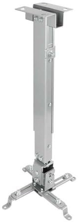 Tooq PJ2012T-S - Soporte de techo inclinable para proyector, hasta 20 Kg, ajustable entre 130mm y 650mm, inclinacion +/- 15º, color plata