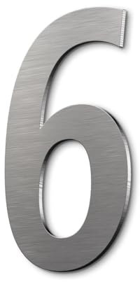 Alma - Numero civico in acciaio inox, 6-16 cm