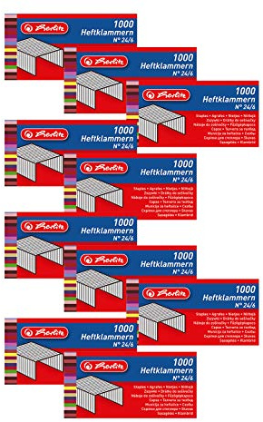Herlitz Heftklammer 24/6 1000 Stück (10 Packungen/No. 24/6)