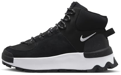 Nike Damen Classic City Boot Sneaker, Black White Black, 39 EU
