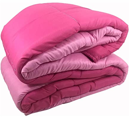 Russo Tessuti Trapunta Piumone Invernale Singolo Matrimoniale Bicolor Doubleface Microfibra-Fuxia-Singolo