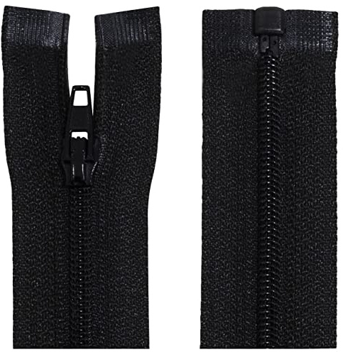 Aerzetix - C64035 - Set di 2 Cerniere Lampo a Spirale N°3 150cm rinforzate autobloccanti separabili - in Nylon - Colore Nero - tiretto cursore Rete Abbigliamento Cucito merceria