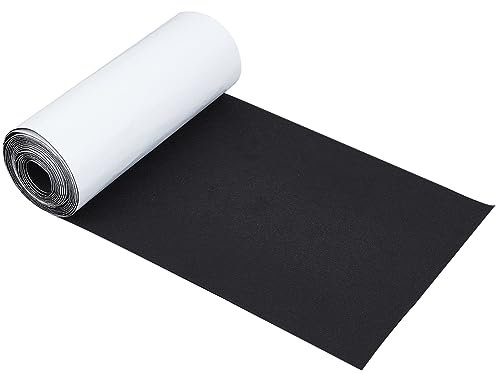BENECREAT 25 cm X 4 m Schwarzer Selbstklebender Filzstoff, Schmuckkästchen-Filz-Liner Für Box-Liner, Tassenmatten, Bilderrahmen, Stuhlbeine, 1 mm Dick