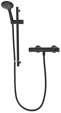 Triton Showers | Tian Bar Mixer Black | Thermostatic Shower Mixer Set | Black | Handheld Shower | Anti Scald Shower | Mixer Bar Kit | 5 Year Guarantee | 5 Spray Patterns