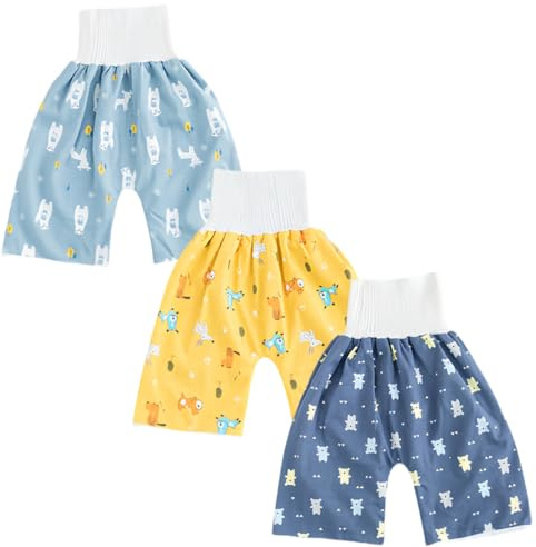 DUDUFUN 2 Stück Baby Kinder Kleinkinder Trainingshose Trainerhose Windelhose Windelrock Töpfchentraining für Jungen Mädchen Wasserdicht Saugfähig Trainerhose 0 Jahre - 10 Jahre