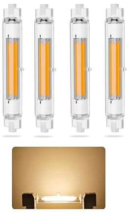 AEPOYU R7S LED 78mm Dimmbar Lampen, LED R7S Leuchtmittel 78mm Birne Glühbirne 15W, Warmweiß 2700k, R7S LED Bulbs Ersetzt 150W Halogen Leuchtmittel 4er Pack