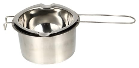 TEHAUX DIY Long Handle Soap Melting Pot Set Inner and Outer Bowls Heat-Resistant Melting Container for Handmade Soap Making and Wax