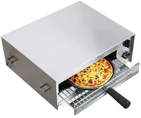 CROSSON Horno eléctrico para pizza congelada de interior con temporizador de 30 minutos,puerta de vidrio e iluminación interior, 230V/1450W(FPO-13 UE)