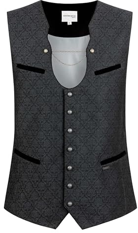 Stockerpoint Herren Trachtenweste Enio I Größen 44-60 I Traditionelle & hochwertige Weste mit verstellbarem Riegel I Perfekt für Trachten & Festlichkeiten