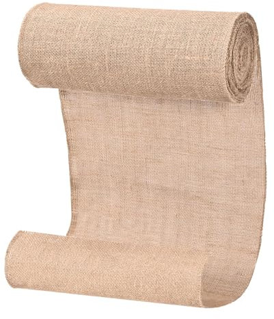 Rollo de Mantel de Yute de 30 cm x 10 m, Mantel de Yute Natural, decoración de Mesa, se Puede Cortar a Cualquier tamaño, Mantel de Lino Vintage, Adecuado para decoración de Bodas, Fiestas cumpleaños