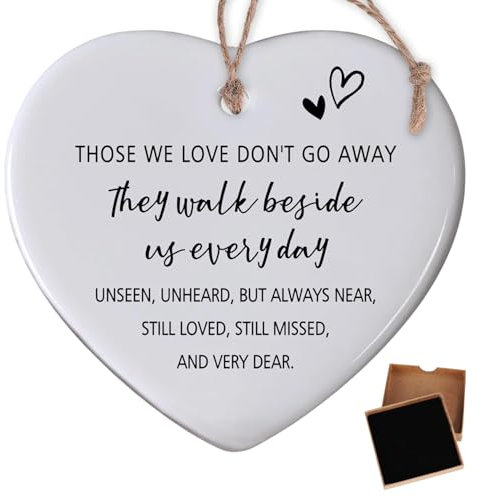 Bereavement Gifts, Sympathy Gift Remembrance Gifts, Acrylic Heart Plaque Memorial Gift, Grave Decorations In Memoriam, Sorry for Your Loss Gifts - Those we love don't go away (D)
