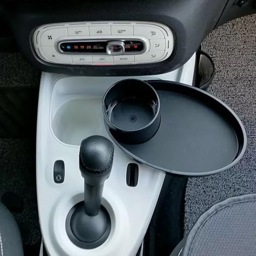 SHIFENG Erweiterbares Aufbewahrungsregal für Becherhalter aus ABS-Kunststoff, Schwarz, Tassenschlitz, geeignet für Smart 453 2015-2019