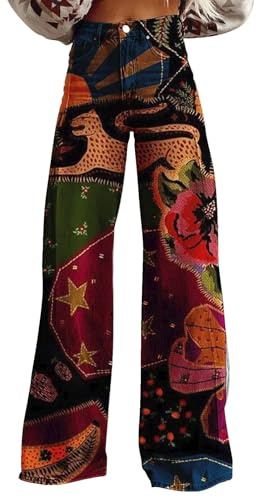 Today 2025 Clearance Wide Leg Jeans for Women UK Ladies Baggy Bootcut Denim Pants Loose Casual Y2K Streetwear Plus Size High Waisted Trousers Pay in 5 Monthly Payments Items