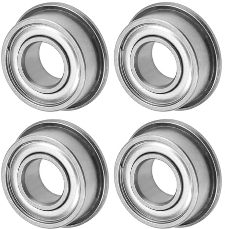M METERXITY 4 Pcs Cuscinetti A Sfere Con Flangia F686ZZ, 6 x 13 x 5mm Doppio Scudo Metallico Acciaio Cromato (GCr15) Cuscinetti Con Flangia Per Carriole/Stampanti/Fax/Utensili Elettrici